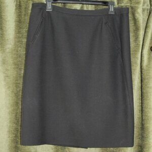 Loft Size 12 Black Pencil Skirt, with Pockets.